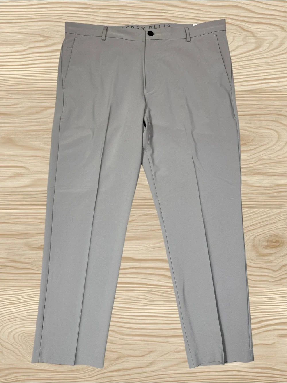 NWT New Perry Ellis Light Gray Slim Pants In Alloy Size 38 x 30